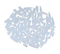 sourcing map Ceramic Mosaic Tile, About 200g Teardrop Flower Leaf Tile Mosaic Block for Handicrafts Artwork, Grey Blue