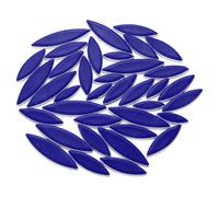 sourcing map Ceramic Mosaic Tile, About 200g Teardrop Leaf Tile Mosaic Block for Handicrafts Artwork, Deep Blue
