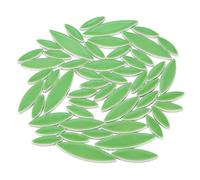 sourcing map Ceramic Mosaic Tile, About 200g Teardrop Leaf Tile Mosaic Block for Handicrafts Artwork, Green