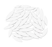 sourcing map Ceramic Mosaic Tile, About 200g Teardrop Leaf Tile Mosaic Block for Handicrafts Artwork, White