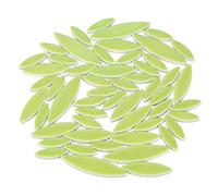 sourcing map Ceramic Mosaic Tile, About 200g Teardrop Leaf Tile Mosaic Block for Handicrafts Artwork, Emerald Green