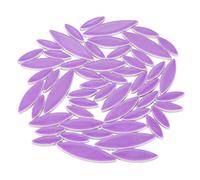sourcing map Ceramic Mosaic Tile, About 200g Teardrop Leaf Tile Mosaic Block for Handicrafts Artwork, Deep Purple