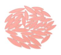sourcing map Ceramic Mosaic Tile, About 200g Teardrop Leaf Tile Mosaic Block for Handicrafts Artwork, Light Red