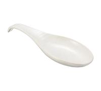 sourcing map Ceramic Spoon Rest, 9 Inch Spoon Holder Heat Resistance Dishwasher Safe Spatula Ladle Stand Utensil Holder for Home Kitchen Counter Stove Top Tongs Spatulas, White