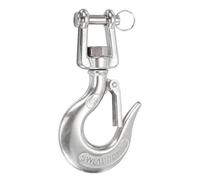 sourcing map Chain Grab Hook, 2200lbs 153mm Heavy Duty 304 Stainless Steel Swivel Slip Snap Hooks Lifting Hook Hardware with Safety Latch, Silver