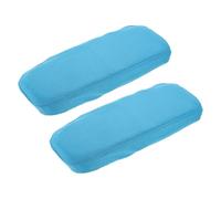 sourcing map Chair Armrest Slipcovers Covers, 22 x 7cm Polyester Removable Seat Hand Rest Protector for Office Chairs Desk Chair(Lake Blue)