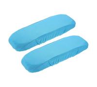 sourcing map Chair Armrest Slipcovers Covers, 32 x 8mm Polyester Removable Seat Hand Rest Protector for Office Chairs Desk Chair(Lake Blue)