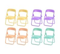 sourcing map Chair Cell Phone Stand, Candy Color Mobile Phone Holder, Foldable Desktop Phone Holder Suitable for Most Smart Phones, Pink Green Purple Yellow-8Pcs