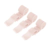 Sourcing Map Champagne Chiffon Ribbon, 1.5" x7 Yard Silk Tulle Satin Fabric Ribbon for Gift Wrapping Invitations Bridal Bouquets, Pack of 3