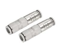 sourcing map Check Valve 12mm Inner Dia. Inline Air Tube Fitting Push to Connect Pneumatic Quick Connector for Vacuum Air Compressor Pump Pack of 2