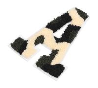 sourcing map Chenille Letter Patches Embroidered Sew On Patches Camouflage A Alphabet Letter Patches for DIY Craft Supplies Clothing Bag Jeans Hats T-Shirt 3.9 inch（Camouflage/White）
