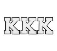 sourcing map Chenille Letters K Patches Large Size 4-1/2 Inch Iron on Letters K Patches Black Glitter Embroidered Patches for Clothing, Shoes, Hats, Backpacks Pack of 3(White)
