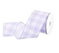 sourcing map Cherry Purple Checkered Ribbon,2.5 Inch x 10 Yards Wired Edge Gingham Ribbon Farmhouse Plaid Ribbon for Gift Wrapping, DIY, Christmas Decoration and Bows Craft