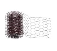 sourcing map Chicken Wire, 4 x 118 Inch Floral Wire Netting Iron Hexagonal Mesh Netting Poultry Plant Protector for Flower Arch Decor Garden Fence DIY Craft Floral Arrangement, Coffee