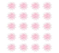 sourcing map Chiffon Flower, 4 Inch Fabric Flowers Bows Sewing Fabric Appliques Headband Embellishments for Crafts Dresses DIY Party Wedding Decoration Light Pink Pack of 20