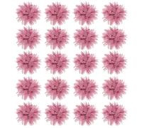 sourcing map Chiffon Flower, 4 Inch Fabric Flowers Bows Sewing Fabric Appliques Headband Embellishments for Crafts Dresses DIY Party Wedding Decoration Dark Pink Pack of 20