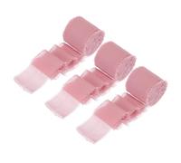 sourcing map Chiffon Ribbon, 1.5" x7 Yard Silk Ribbon Dusty Rose Tulle Satin Fabric Ribbon for Gift Wrapping Invitations Bridal Bouquets,Pack of 3