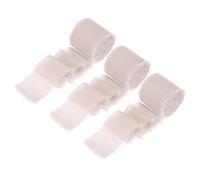 sourcing map Chiffon Ribbon, 1.5" x7 Yard Silk Ribbon Nude Color Tulle Satin Fabric Ribbon for Gift Wrapping Invitations Bridal Bouquets,Pack of 3
