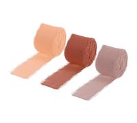 sourcing map Chiffon Ribbon Yard Silk Ribbon, 1.5" x10 Brown/Pink