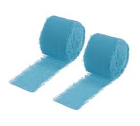 sourcing map Chiffon Ribbon Yard Silk Ribbon, Chiffon 1.5" x20 Blue 2