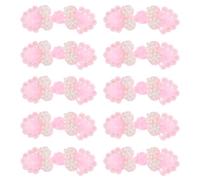 sourcing map Chinese Knots Sewing Buttons Closure, 10 Pairs 60x25mm Knot Frog Buttons, Sewing Buttons Fasteners with Beads for DIY Cheongsam Tang Suit Coats Bridal Costumes Outfit (Light Pink)