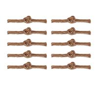 sourcing map Chinese Knots Sewing Buttons Closure, 10 Pairs Sewing Buttons Fasteners for DIY Cheongsam Tang Suit Cloak Coats Bridal Costumes Outfit (Coffee)