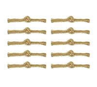 sourcing map Chinese Knots Sewing Buttons Closure, 10 Pairs Sewing Buttons Fasteners for DIY Cheongsam Tang Suit Cloak Coats Bridal Costumes Outfit (Earth Yellow)