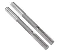 sourcing map Chucking Reamer 12mm, H7 HSS Lathe Machine Reamer 6 Straight Flutes, Round Shank Milling Cutting Tool, Metric Reaming Drill Bit for Stainless Steel Metal Hole, 2pcs