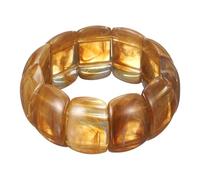 sourcing map Chunky Acrylic Resin Stretch Bracelet for Women, Irregular Cuff Wide Wristband Trendy Stackable Wristbands Bangle Geometric Bracelets Jewelry Bangles, Light Brown