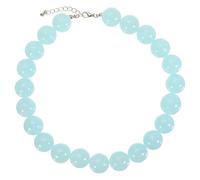 sourcing map Chunky Beaded Necklace, Adjustable Acrylic Round Beaded Necklace Big Ball Bead Collar Necklaces for Women Handmade Jewelry Trendy Accessories, Light Blue