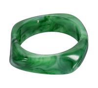 sourcing map Chunky Irregular Acrylic Resin Bangle Bracelet for Women, Cuff Wide Geometric Stackable Bangles Tortoiseshell Acetate Wristband Bracelet Statement Jewelry, Green/White