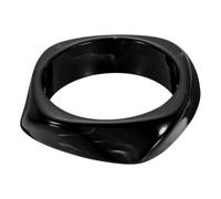sourcing map Chunky Irregular Acrylic Resin Bangle Bracelet for Women, Cuff Wide Geometric Stackable Bangles Tortoiseshell Acetate Wristband Bracelet Statement Jewelry, Black