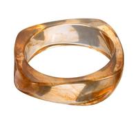 sourcing map Chunky Irregular Acrylic Resin Bangle Bracelet for Women, Cuff Wide Geometric Stackable Bangles Tortoiseshell Acetate Wristband Bracelet Statement Jewelry, Clear Red-Brown