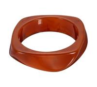 sourcing map Chunky Irregular Acrylic Resin Bangle Bracelet for Women, Cuff Wide Geometric Stackable Bangles Tortoiseshell Acetate Wristband Bracelet Statement Jewelry, Solid Red Brown