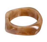 sourcing map Chunky Irregular Acrylic Resin Bangle Bracelet for Women, Cuff Wide Geometric Stackable Bangles Tortoiseshell Acetate Wristband Bracelet Statement Jewelry, Milk Tea Color