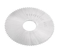 sourcing map Circular Saw Blade, 60mm (2-3/8") Dia 0.5mm Thick 72 Tooth, 6542 High Speed Steel (HSS) Milling Cutter with 16mm Arbor for Wood PVC Aluminum Cutting