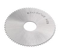 sourcing map Circular Saw Blade, 63mm (2-1/2") Dia 1mm Thick 72 Tooth, 6542 High Speed Steel (HSS) Milling Cutter with 16mm Arbor for Wood PVC Aluminum Cutting