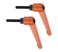 sourcing map Clamping Lever Handles for Lathe, M5x25mm Male Thread Orange 2Pcs | Adjustable Knobs Handle, Push Button Ratchet, Quick Release Locking Rotating Bolt, for Lathe Machinery