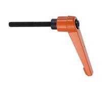 sourcing map Clamping Lever Handles for Lathe, M5x40mm Male Thread Orange | Adjustable Knobs Handle, Push Button Ratchet, Quick Release Locking Rotating Bolt, for Lathe Machinery