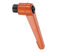 sourcing map Clamping Lever Handles for Lathe, M6 Female Thread Orange | Adjustable Knobs Handle, Push Button Ratchet, Quick Release Locking Rotating Bolt, for Machinery