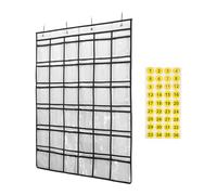 sourcing map Classroom Pocket Chart for Cell Phone, 36-Pocket Phone Calculator Holder Organizer Door Wall Hanging, White