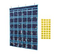 sourcing map Classroom Pocket Chart for Cell Phone, 36-Pocket Phone Calculator Holder Organizer Door Wall Hanging, Dark Blue