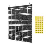 sourcing map Classroom Pocket Chart for Cell Phone, 36-Pocket Phone Calculator Holder Organizer Door Wall Hanging, Black
