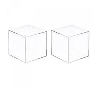 sourcing map Clear Acrylic Plastic Storage Box Square Cube Display Case with Lid, 7.1x7.1x7.1cm Container Box for Small Item, Pack of 2