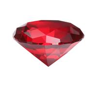 sourcing map Clear Crystal Diamond Paperweight, 60mm(2.4") Artificial Diamond Sparkling Crystal Jewelry Gems Paperweight Decoration for Birthday Gift Parties Wedding Home(Red)