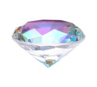 sourcing map Clear Crystal Diamond Paperweight, 60mm(2.4") Artificial Diamond Sparkling Crystal Jewelry Gems Paperweight Decoration for Birthday Gift Parties Wedding Home(Multicolor)