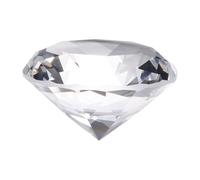 sourcing map Clear Crystal Diamond Paperweight, 60mm(2.4") Artificial Diamond Sparkling Crystal Jewelry Gems Paperweight Decoration for Birthday Gift Parties Wedding Home(Clear)