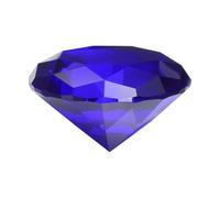 sourcing map Clear Crystal Diamond Paperweight, 60mm(2.4") Artificial Diamond Sparkling Crystal Jewelry Gems Paperweight Decoration for Birthday Gift Parties Wedding Home(Dark Blue)