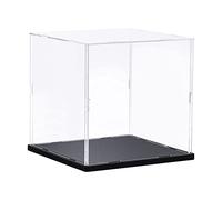 sourcing map Clear Display Case Acrylic Box, Assemble Transparent Box Dustproof Showcase 25x25x25cm for Collectibles, Craft