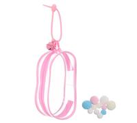 sourcing map Clear Figure Display Bag, 15 x 11cm Portable Mini Dolls Carrying Case with Rope, Zipper Closure Blind Box Storage Bag Protective Case for Dolls Collectibles, Pink